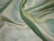 Metallic Embroidered Organza Green Gold A