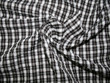 Seersucker Gingham Check Black White