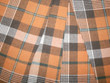 Flannel Plaid Face Side Orange Brown White