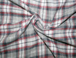 Flannel Plaid Face Side White Grey Burgundy