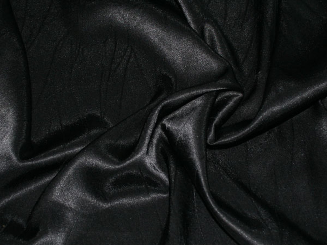 Charmeuse Satin Black Texture - fabric fabric