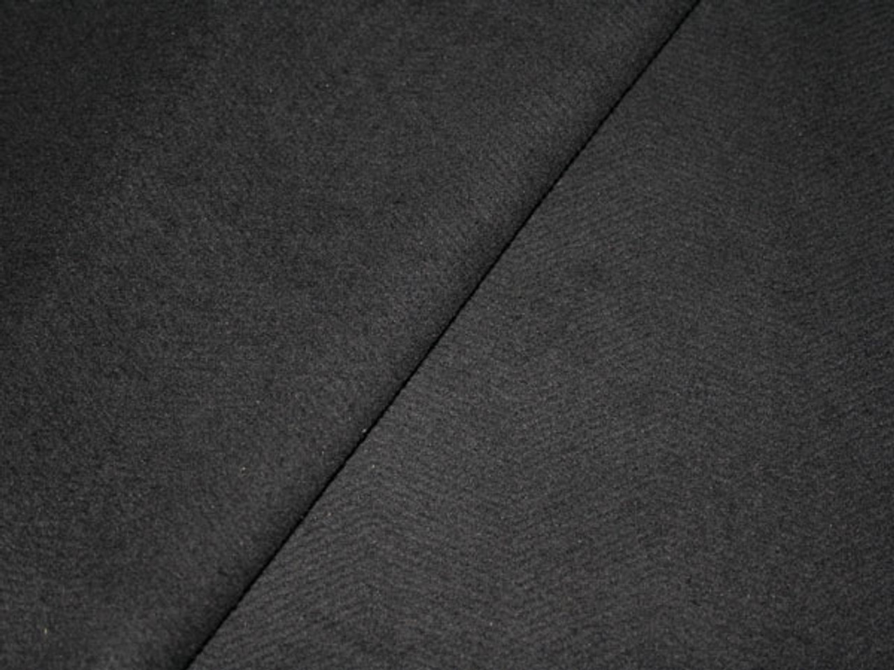 Melton Wool Black - fabric fabric
