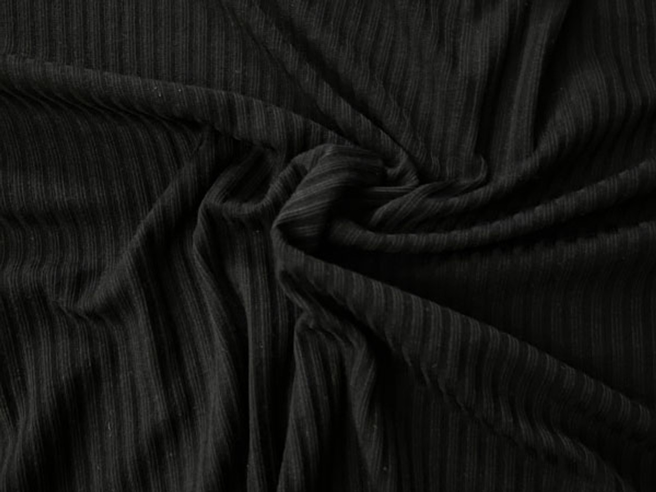 Ribbed Knit Fabric Black - fabric fabric