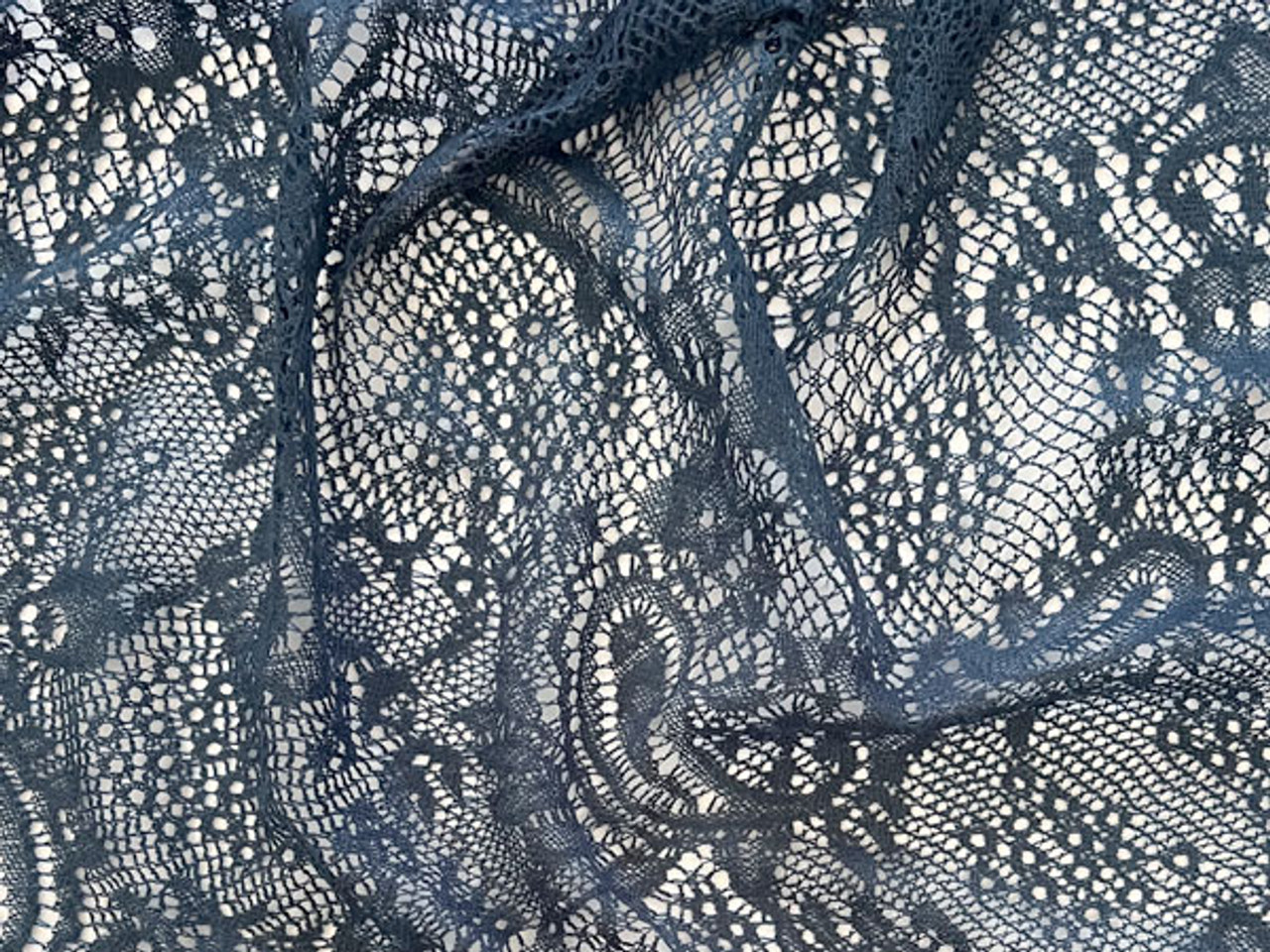 Arabesque Lace Blue - fabric fabric