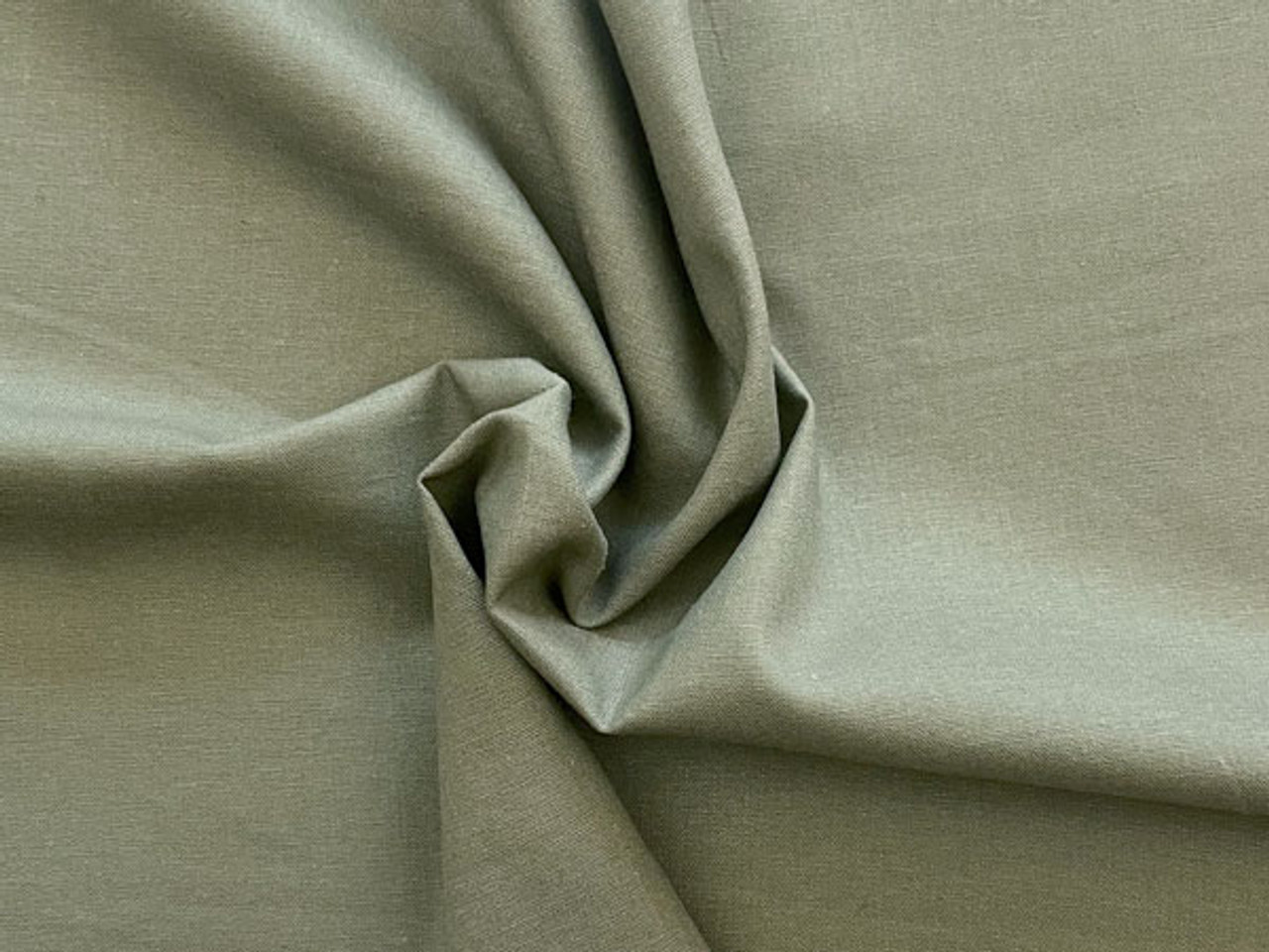 Cotton Linen Army Green - fabric fabric