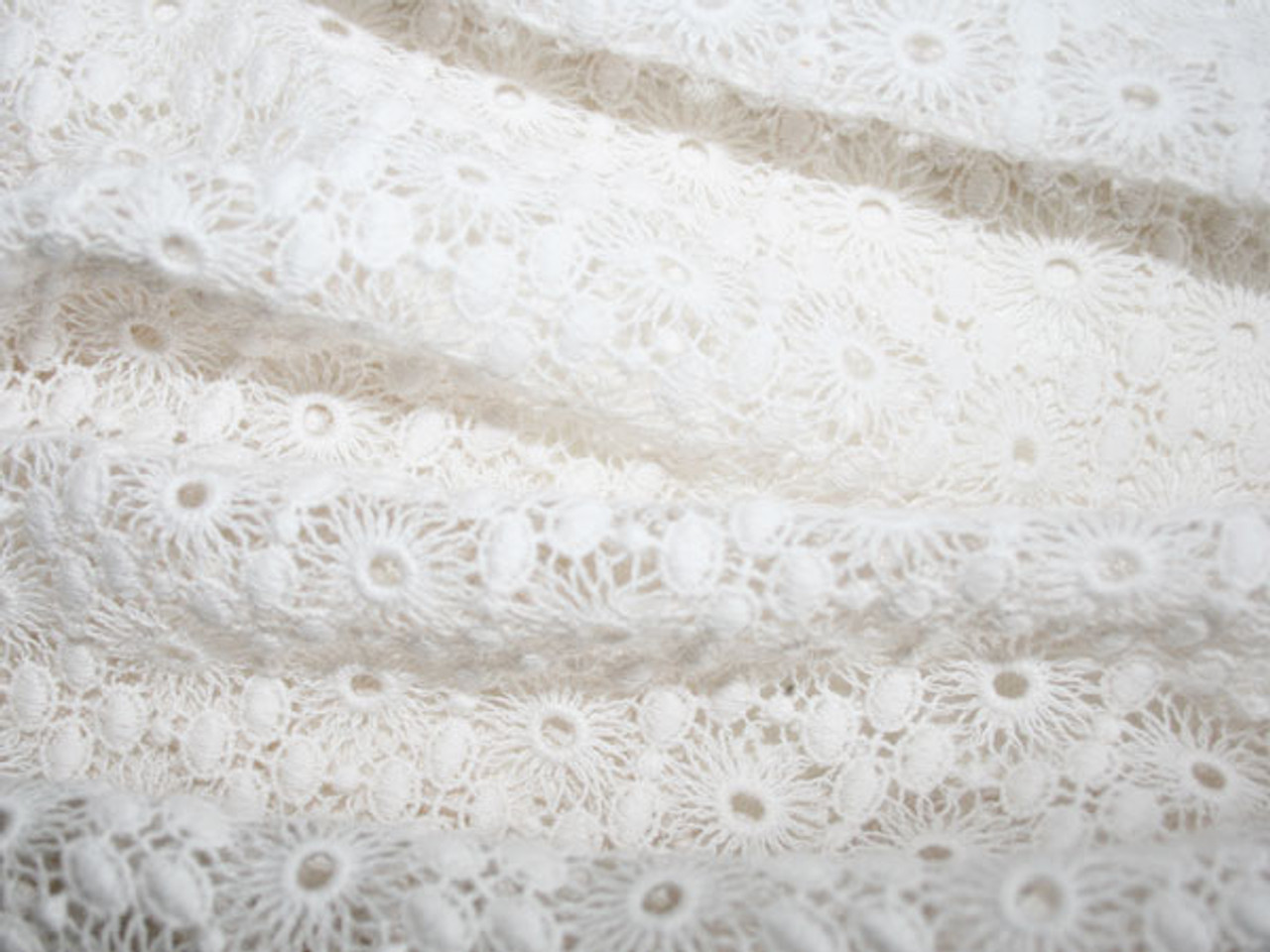 Guipure Lace White - fabric fabric