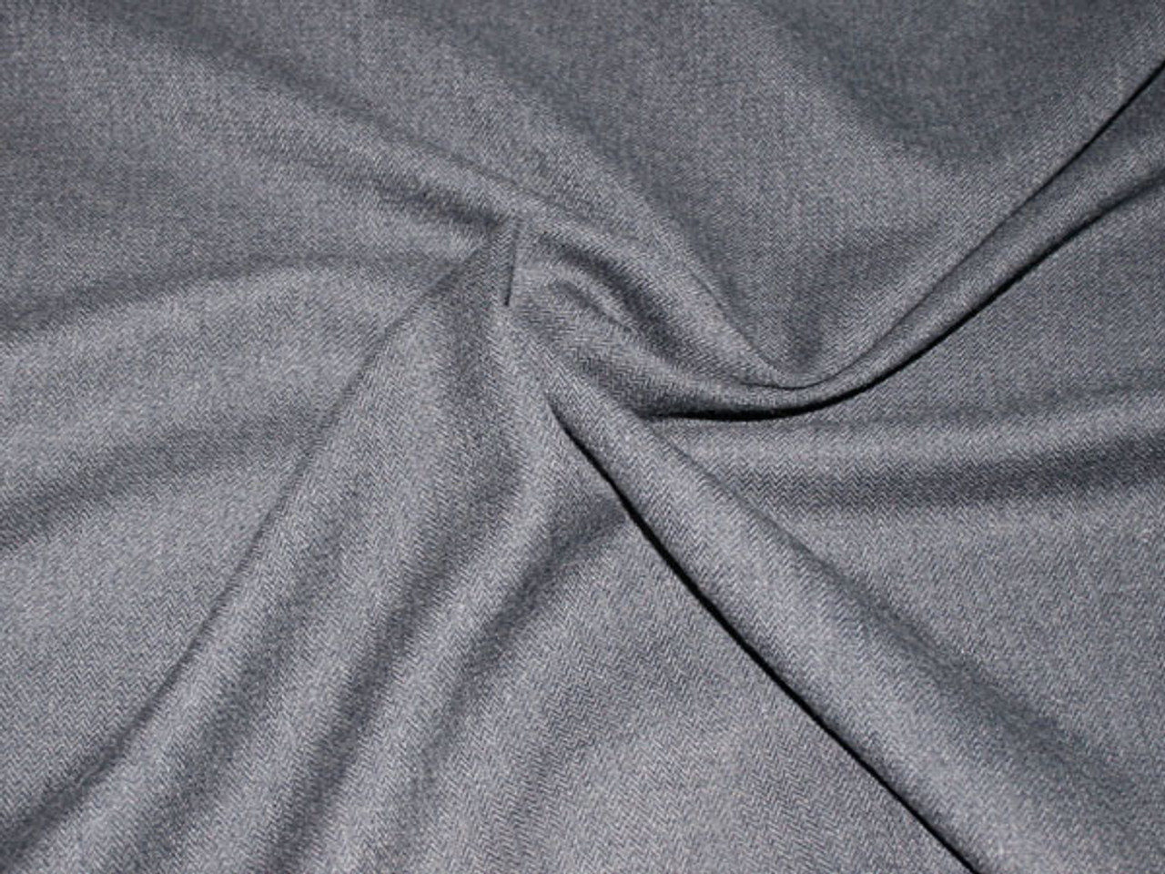 Polyester Suiting Herringbone Grey - fabric fabric