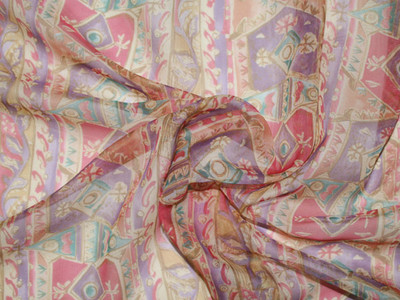 Geometric Printed Voile D