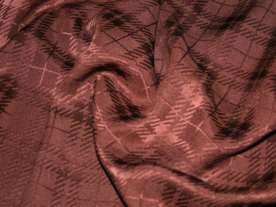 Plaid Silk Brown