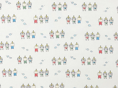 Quilting Cotton Tiny Bears on White