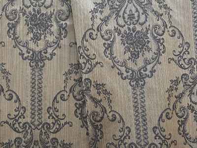 Arabesque Jacquard Fabric Greenish Gold