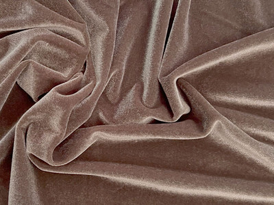 Stretch Velvet Dark Taupe