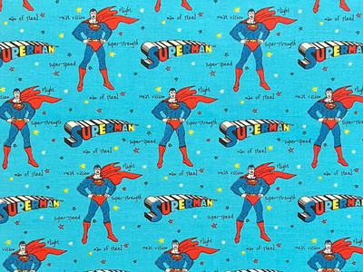 Quilting Cotton DC Superman Doodles