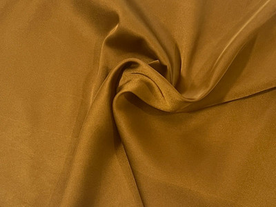 10 Yards of Charmeuse Satin Blue Golden Brown