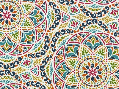 Printed Outdoor Arabesque on White