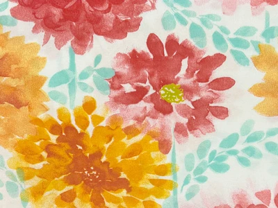 Printed Outdoor Floral Red Orange