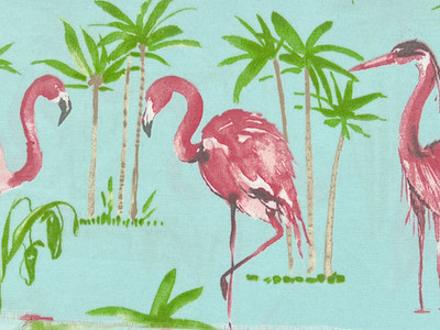 Printed Outdoor Flamingo