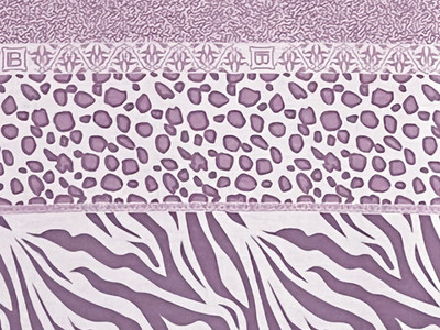 10 Yards of Poly Cotton Sheeting Animals Skins Light Plum