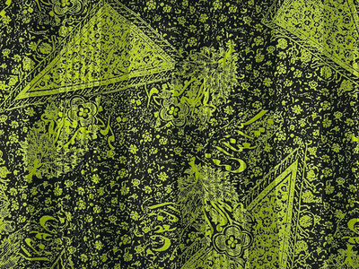 Rayon Arabic on Green