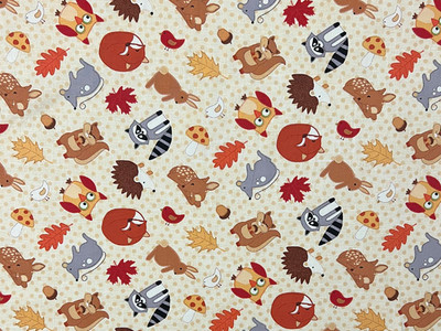 10 Yards of Quilting Cotton Woodland Animals A