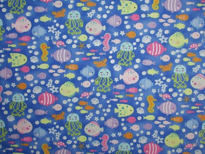 Animals-Quilting-Cotton- Ocean 79D