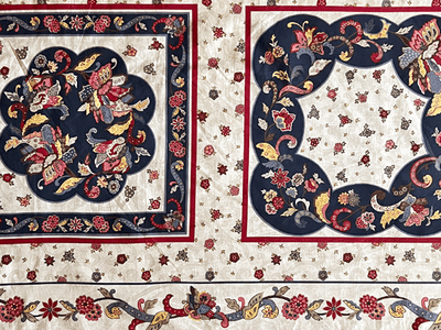 Quilting Cotton Panel on Beige