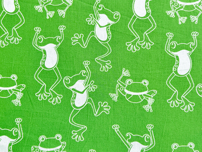 Quilting Cotton Frog on Green