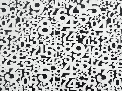 Quilting Cotton Numbers on Black