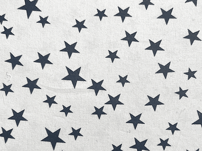 Quilting Cotton Stars Black and White