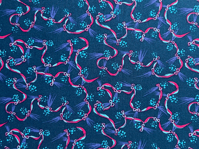 Quilting Cotton Lassos on Blue