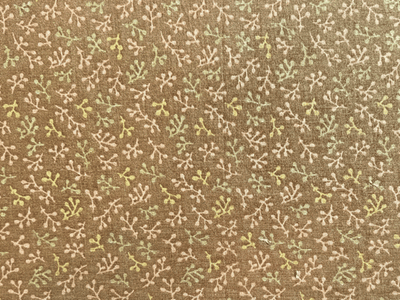 Floral Quilting Cotton on Brown D