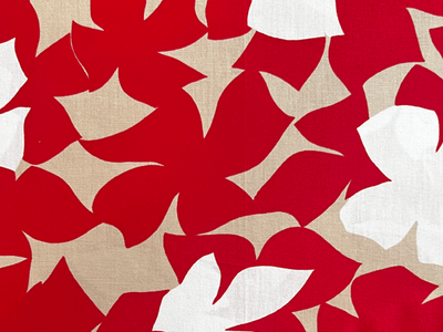 Floral Quilting Cotton Red Beige D