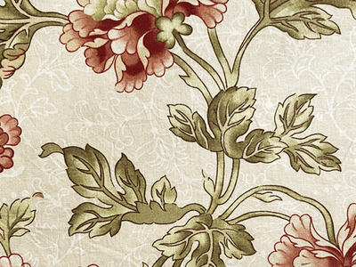 Floral Quilting Cotton on Cream D