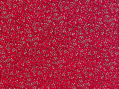 Floral Quilting Cotton on Red D