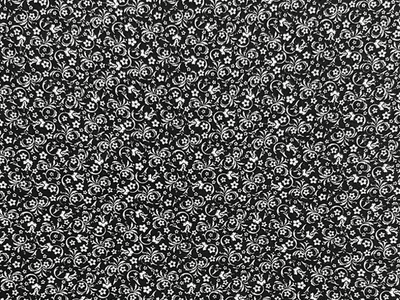 Floral Quilting Cotton Back White D