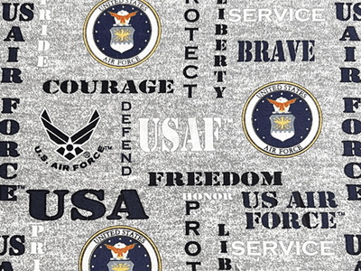 Quilting Cotton USA Air Force