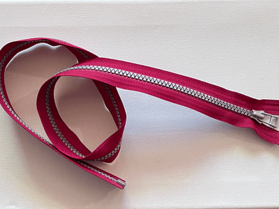 10 Pack 16'' Zipper Red Grey