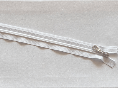 10  Pack 12'' Zipper White