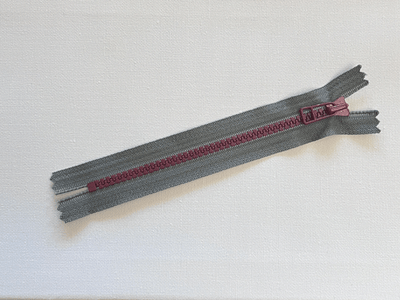6'' Zipper Grey Red