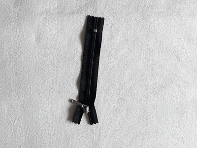 10 Pack 5'' Zipper Black