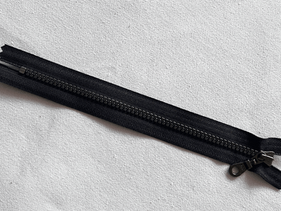 10 Pack 9'' Zipper Black Grey