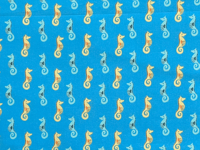 Quilting Cotton Seahorses