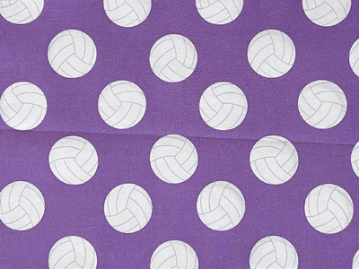 Novelty Quilting Cotton Balls on Purple