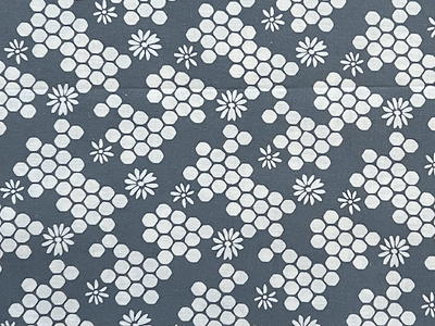 Floral Quilting Cotton on Grey
