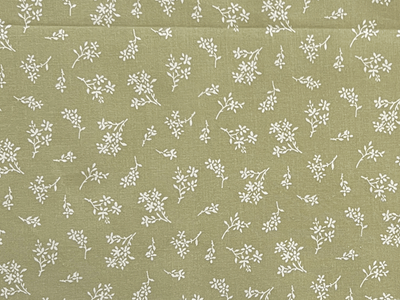 Floral Quilting Cotton on Green