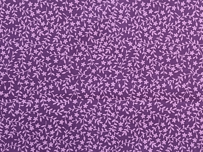 Floral Quilting Cotton on Purple
