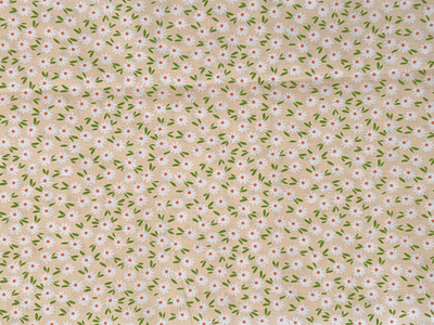 Daisy Flower Quilting Cotton on Cream