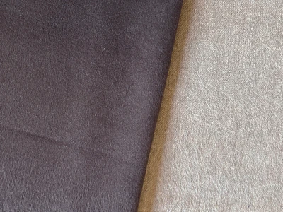 Reversible Two Tone Melton Wool Dark Brown Brown