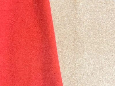 Reversible Two Tone Melton Scarlet Red Light Brown