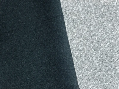Reversible Two Tone Melton Dark Green Grey